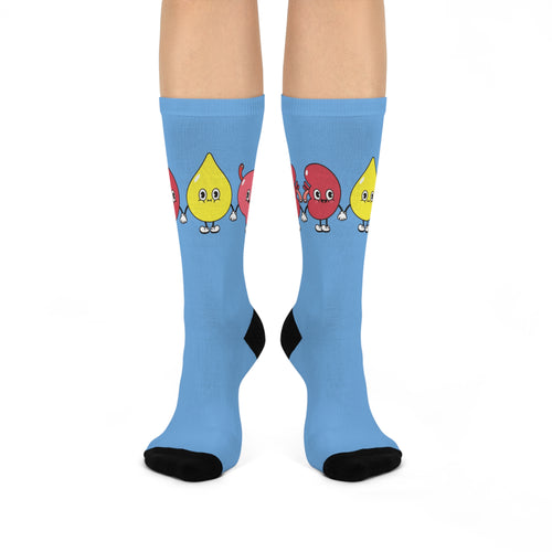 Limited Edition Nephrology/Urology Cushioned Crew Socks — MedSocks NZ cushioned medical socks
